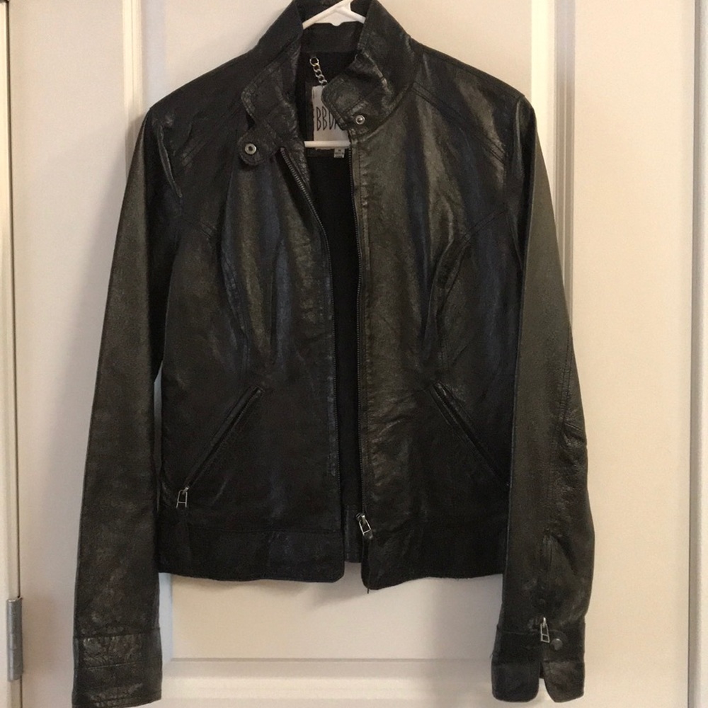 BB Dakota - Women’s Black Leather Jacket - Size M